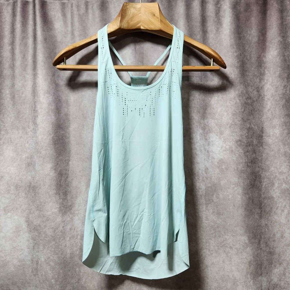 Lululemon Water Bound Singlet Aquamarine Green Laser Cut Racerback Tank‎ Top 0 2